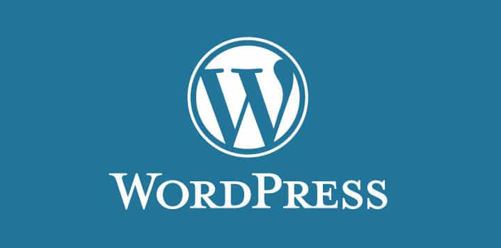 WordPress-logo på en bærbar med et sky-ikon