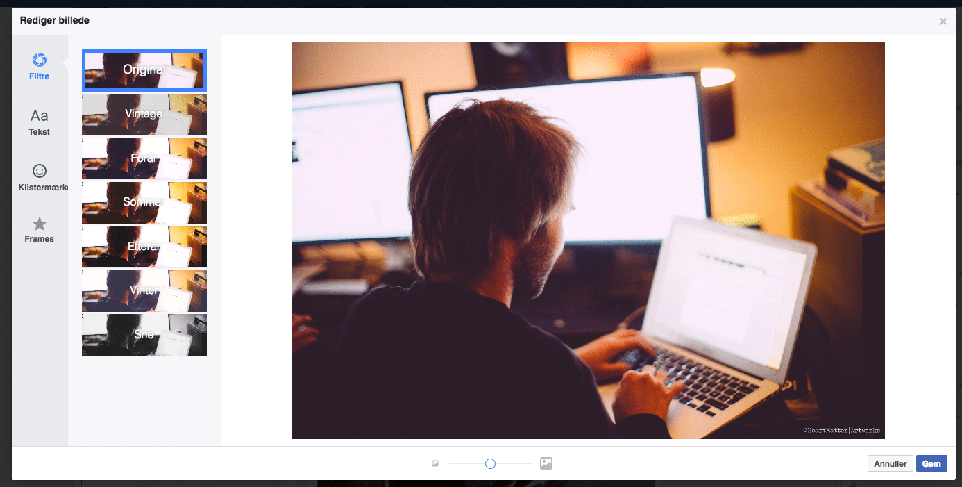 Billedredigering direkte i browseren, et eksempel på cloud computing
