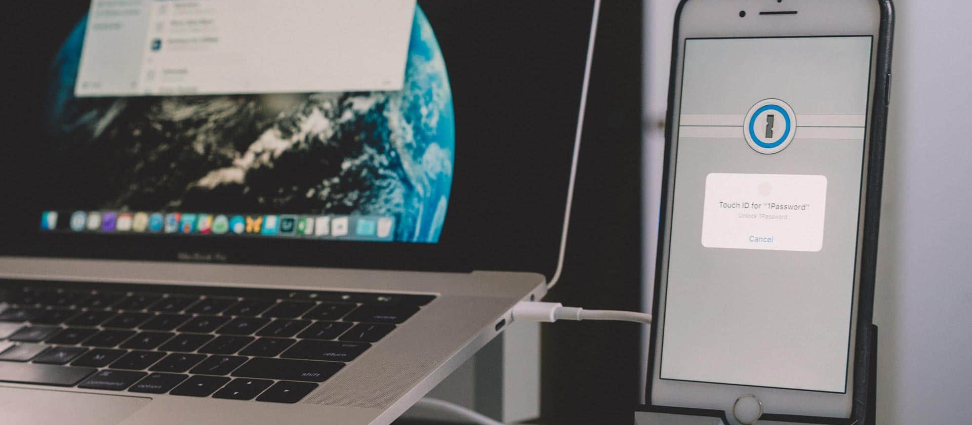 1Password app – oversigt over gemte kodeord