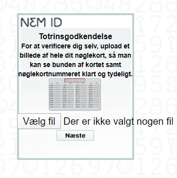 Skærmbillede af en phishing-besked, der efterligner NemID (eksempel fra 2020)