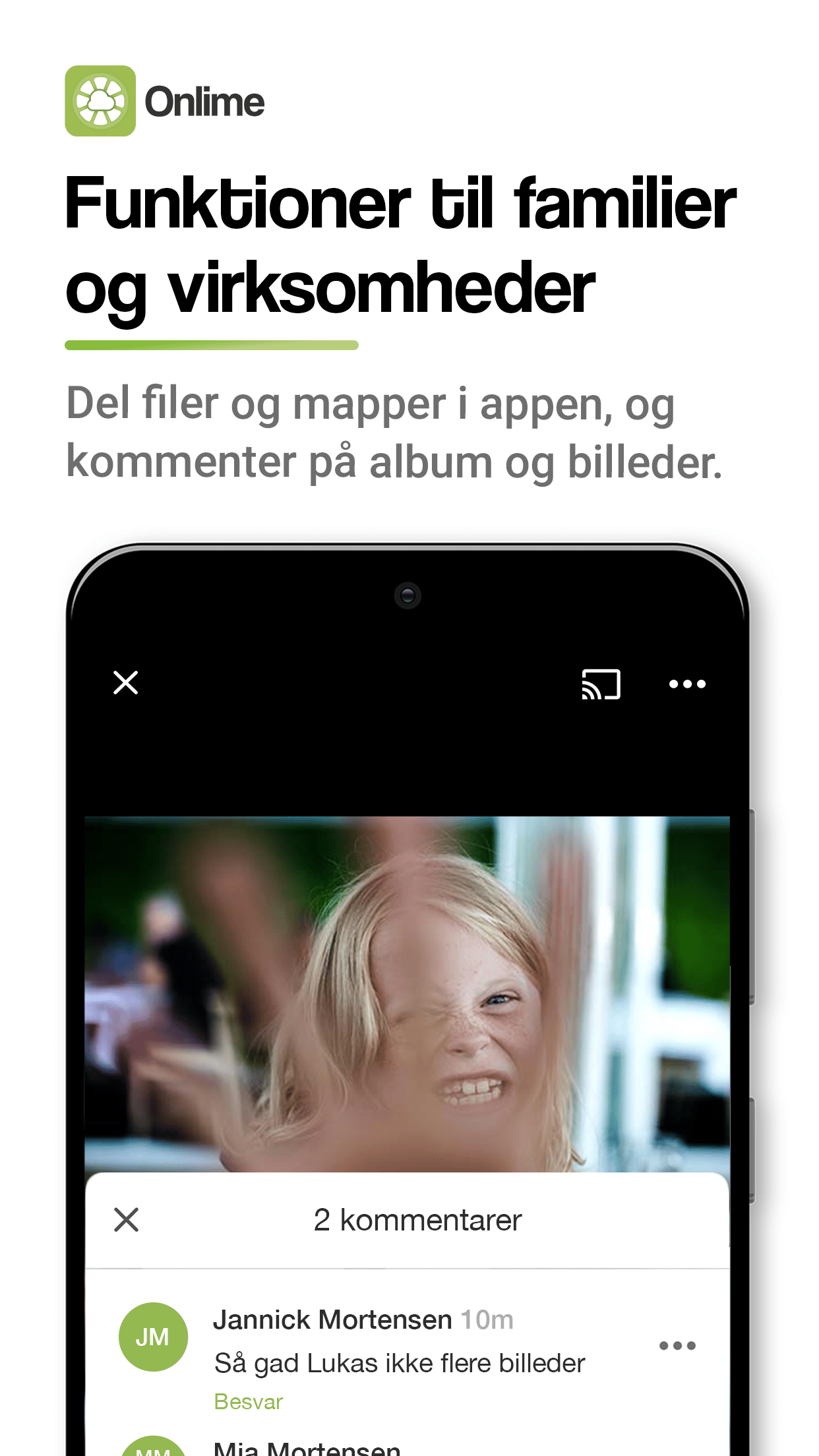 MinForening app — fildelingsfunktionen integreret med Onlime cloudlager